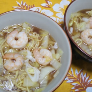 海老と白菜の醤油ラーメン☆